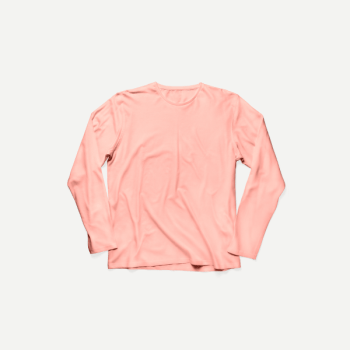 Long-sleeve Vintage Cotton T-shirt in Pink